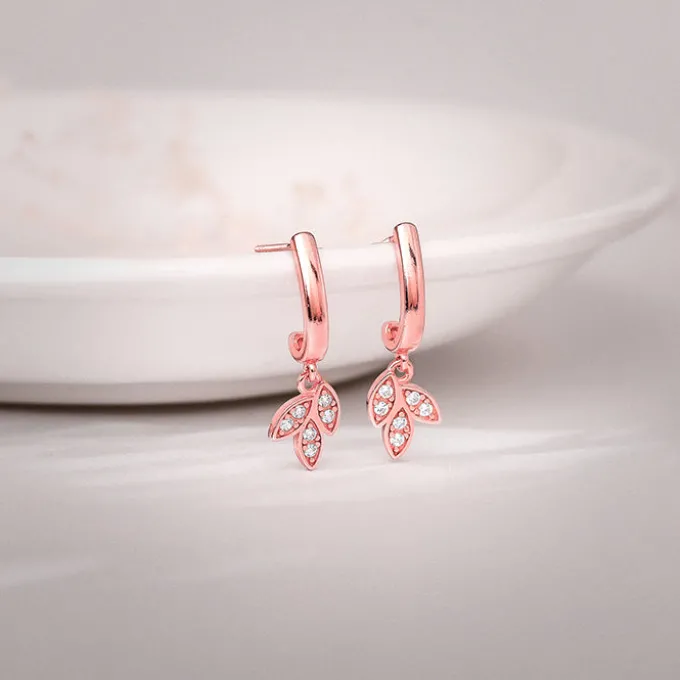 Gold Petal Trio Hoop Earrings