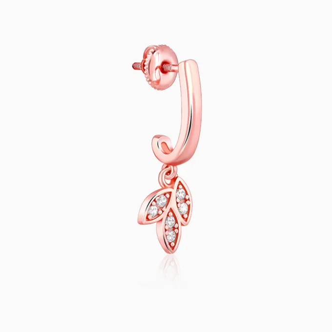 Gold Petal Trio Hoop Earrings