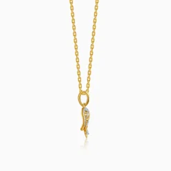 Gold Petal Whisper Lab Grown Diamond Pendant