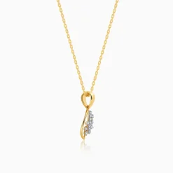 Gold Petioles Diamond Pendant