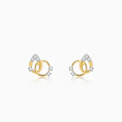 Gold Petioles Diamond Studs