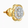 Gold Petunia Paradise Lab Grown Diamond Earrings