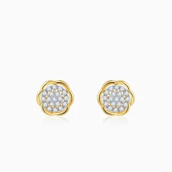 Gold Petunia Paradise Lab Grown Diamond Earrings