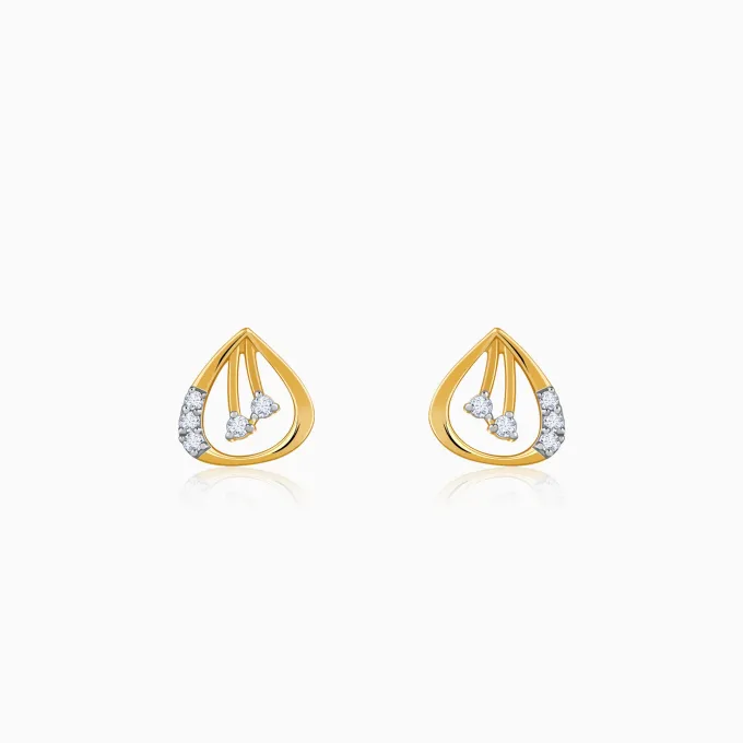 Gold Plucky Lab Grown Diamond Earrings