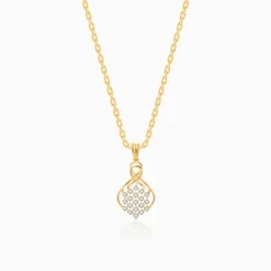 Gold Poire Diamond Pendant