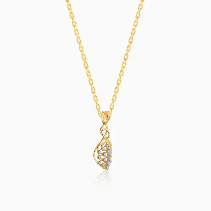 Gold Poire Diamond Pendant