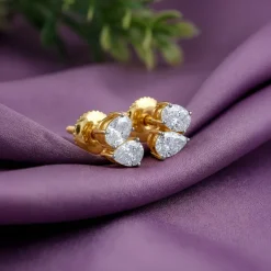 Gold Poised Glow Lab Grown Diamond Earrings