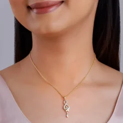 Gold Precious Infinity Lab Grown Diamond Pendant