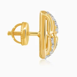Gold Princess Lab Grown Diamond Stud Earrings