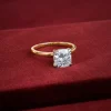 Gold Princess-cut Solitaire Lab Grown Diamond Ring