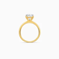 Gold Princess-cut Solitaire Lab Grown Diamond Ring