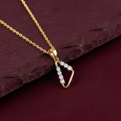 Gold Prism Muse Lab Grown Diamond Pendant