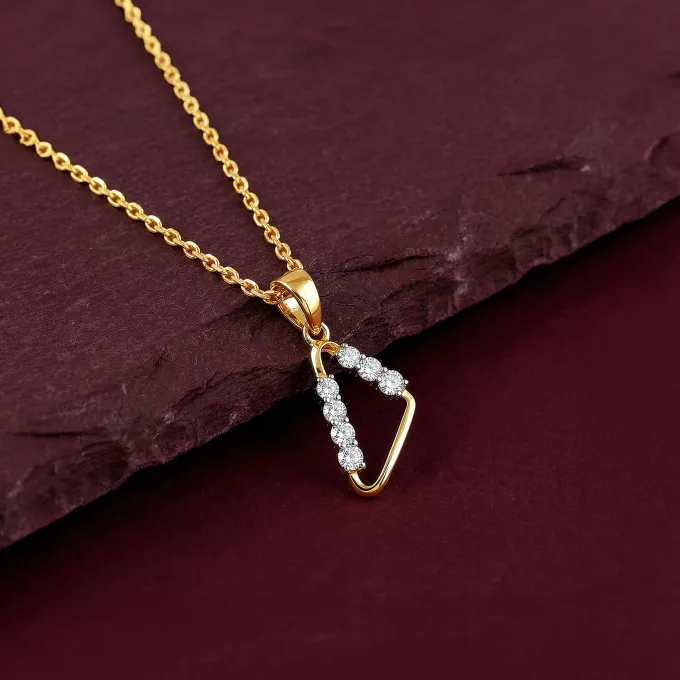 Gold Prism Muse Lab Grown Diamond Pendant