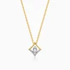 Gold Prism Poise Lab Grown Diamond Pendant