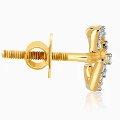 Gold Quadrado Diamond Earrings