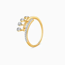 Gold Radiant Drops Lab Grown Diamond Ring