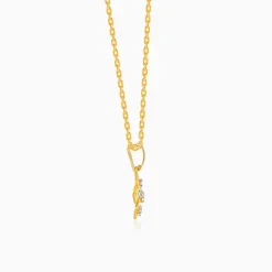 Gold Radiant Petals Lab Grown Diamond Pendant