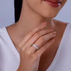 Gold Radiant Unity Diamond Ring