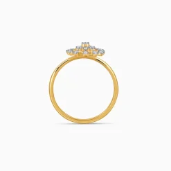 Gold Radiant Wheel Lab Grown Diamond Ring