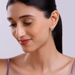Gold Raindrop Lab Grown Diamond Earrings