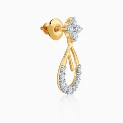 Gold Raindrop Lab Grown Diamond Earrings