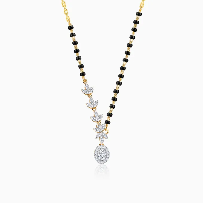 Gold Rhea Solitaire Diamond Mangalsutra