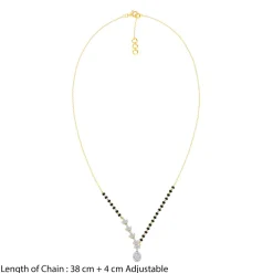 Gold Rhea Solitaire Diamond Mangalsutra