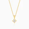 Gold Rhombus Floret Lab Grown Diamond Pendant
