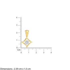 Gold Rhombus Floret Lab Grown Diamond Pendant