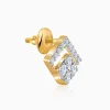 Gold Rhombus Sparkle Lab Grown Diamond Earrings