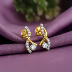 Gold Rising Style Lab Grown Diamond Earrings