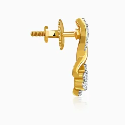 Gold Rising Style Lab Grown Diamond Earrings