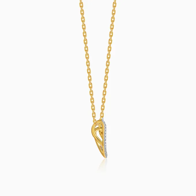 Gold Rosaline Spark Lab Grown Diamond Pendant
