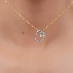 Gold Rosaline Spark Lab Grown Diamond Pendant