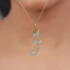 Gold Rose Reverie Lab Grown Diamond Pendant