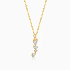 Gold Rose Reverie Lab Grown Diamond Pendant