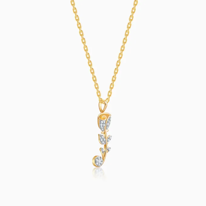 Gold Rose Reverie Lab Grown Diamond Pendant