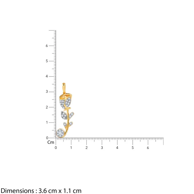 Gold Rose Reverie Lab Grown Diamond Pendant