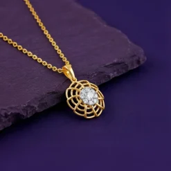 Gold Roxane Lab Grown Diamond Pendant