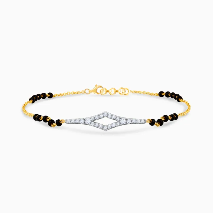 Gold Ruchira Mangalsutra Lab Grown Diamond Bracelet