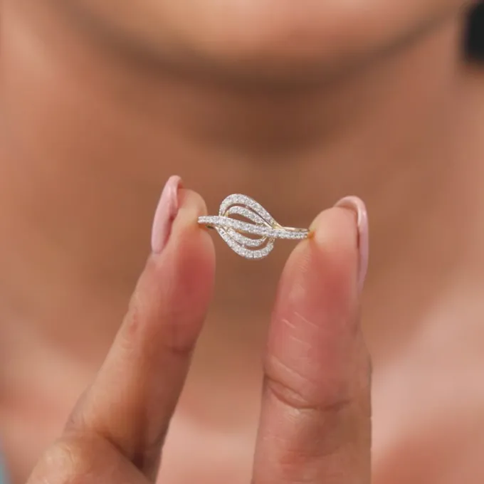 Gold Sassy Lab Grown Diamond Ring