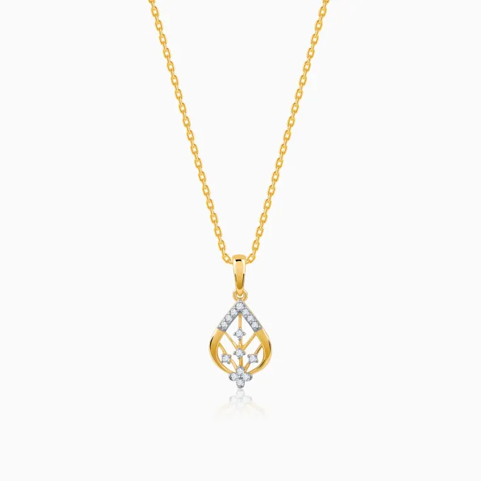 Gold Satomi Diamond Pendant