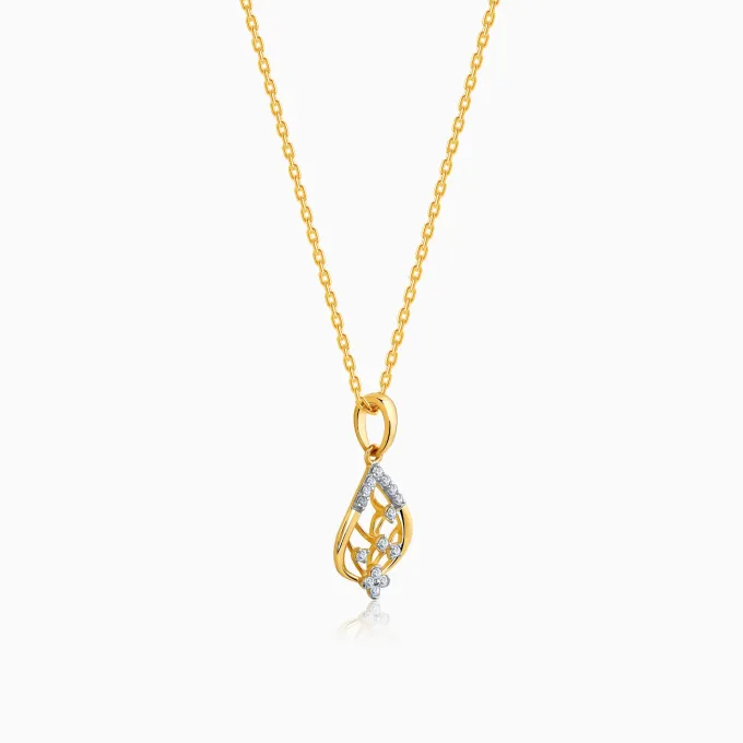 Gold Satomi Diamond Pendant