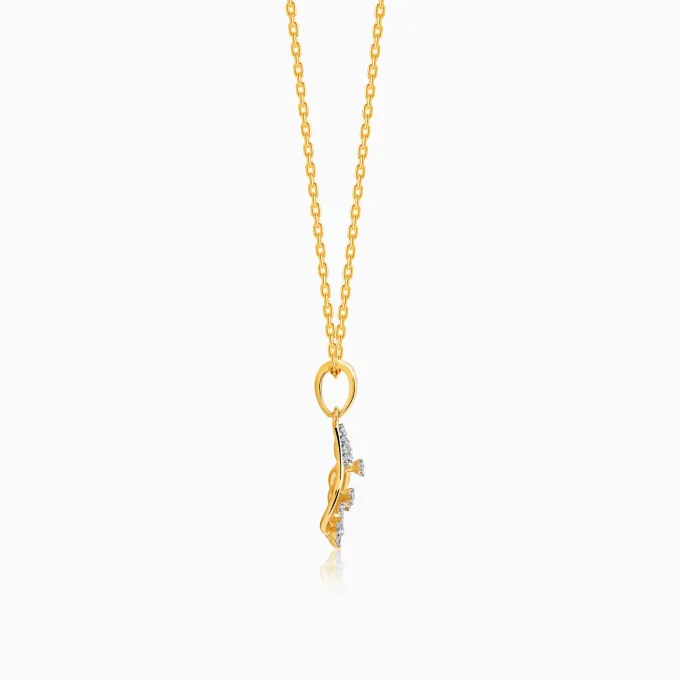 Gold Satomi Diamond Pendant