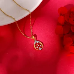 Gold Satomi Diamond Pendant