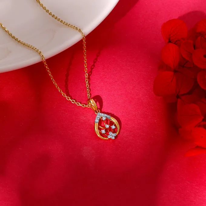 Gold Satomi Diamond Pendant