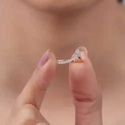 Gold Scallop Shine Lab Grown Diamond Ring