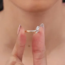 Gold Selene Lab Grown Diamond Solitaire Ring
