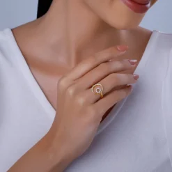 Gold Serene Flora Diamond Ring