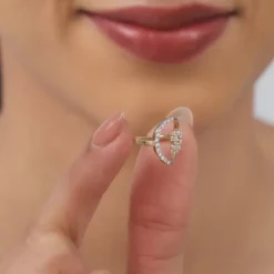 Gold Serene Flora Diamond Ring